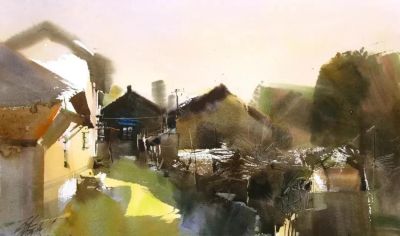 水色韵味之美｜风景水彩画欣赏 - 图画吧TUHUABA