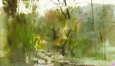 水色韵味之美｜风景水彩画欣赏 - 图画吧TUHUABA