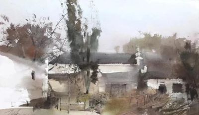 水色韵味之美｜风景水彩画欣赏 - 图画吧TUHUABA