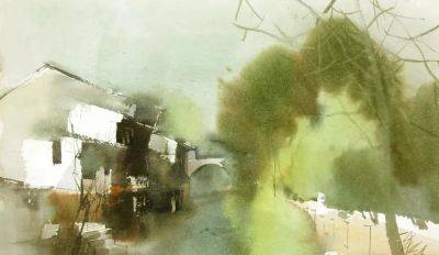 水色韵味之美｜风景水彩画欣赏 - 图画吧TUHUABA