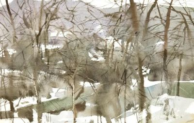 水色韵味之美｜风景水彩画欣赏 - 图画吧TUHUABA