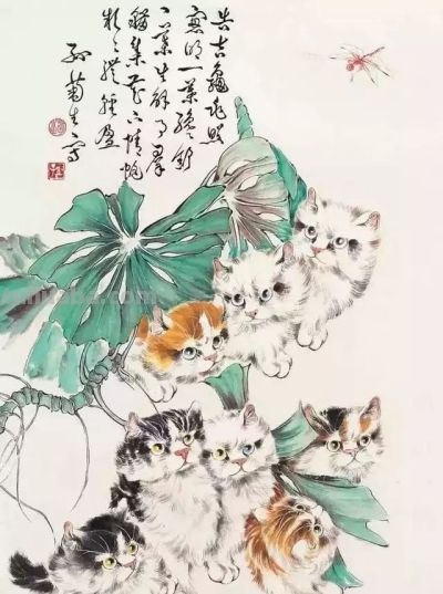 四大名家画猫，堪称一绝 - 图画吧TUHUABA