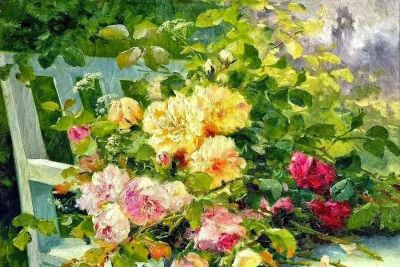 唯美静物花卉绘画｜法国画家尤金·亨利·考克斯油画欣赏 - 今日头条