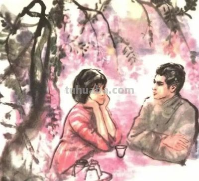 彩色国画连环画的翘楚《伤逝》，速写加水墨创新，改编自鲁迅小说 - 图画吧TUHUABA