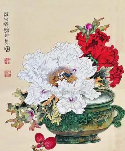 美丽花卉果蔬画，色彩鲜艳，细节精致 - 图画吧TUHUABA