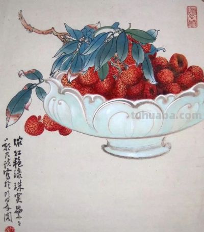 美丽花卉果蔬画，色彩鲜艳，细节精致 - 图画吧TUHUABA