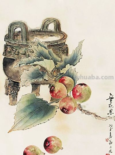 美丽花卉果蔬画，色彩鲜艳，细节精致 - 图画吧TUHUABA