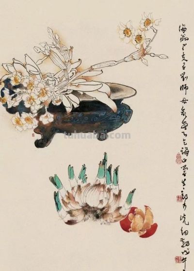 美丽花卉果蔬画，色彩鲜艳，细节精致 - 图画吧TUHUABA