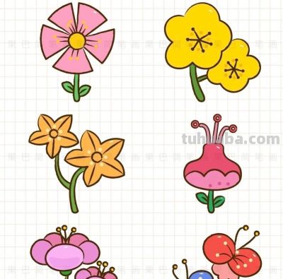 花朵简笔画 - 图画吧TUHUABA