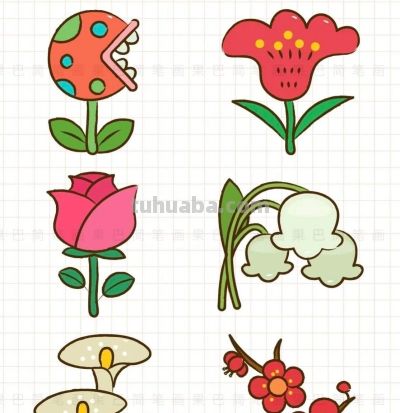 花朵简笔画 - 图画吧TUHUABA