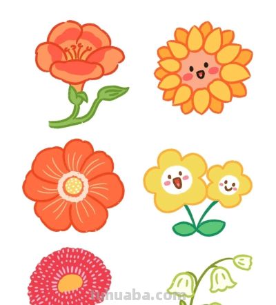 花朵简笔画 - 图画吧TUHUABA