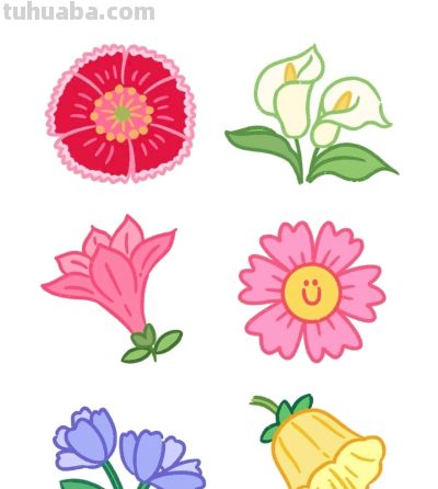 花朵简笔画 - 图画吧TUHUABA