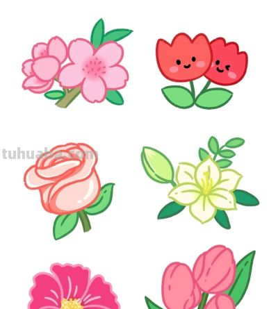 花朵简笔画 - 图画吧TUHUABA