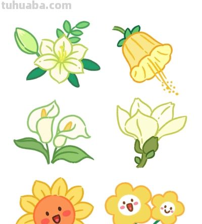 花朵简笔画 - 图画吧TUHUABA