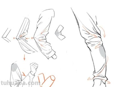 衣服想画好，褶皱是关键！掌握服装质感“核心科技”气质狠狠拿捏 - 图画吧TUHUABA