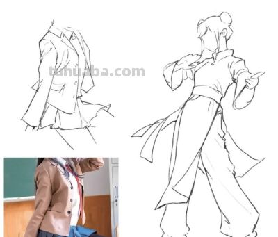 衣服想画好，褶皱是关键！掌握服装质感“核心科技”气质狠狠拿捏 - 图画吧TUHUABA