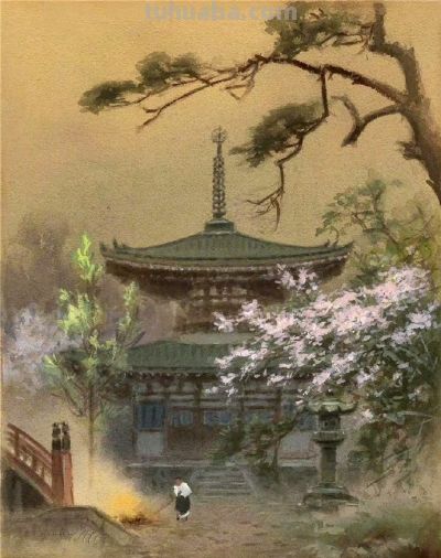 柔美水彩！日本画家Fukutaro Terauchi ​​​​ - 图画吧TUHUABA