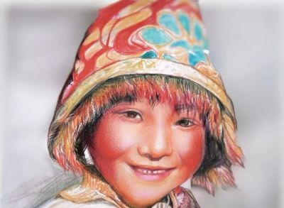 王思忠人物彩铅作品欣赏 - 图画吧TUHUABA