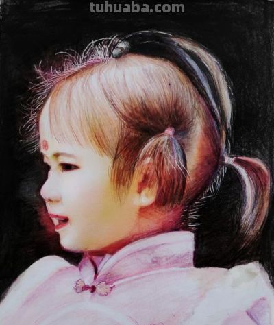 王思忠人物彩铅作品欣赏 - 图画吧TUHUABA