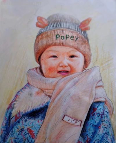 王思忠人物彩铅作品欣赏 - 图画吧TUHUABA