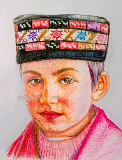 王思忠人物彩铅作品欣赏 - 图画吧TUHUABA