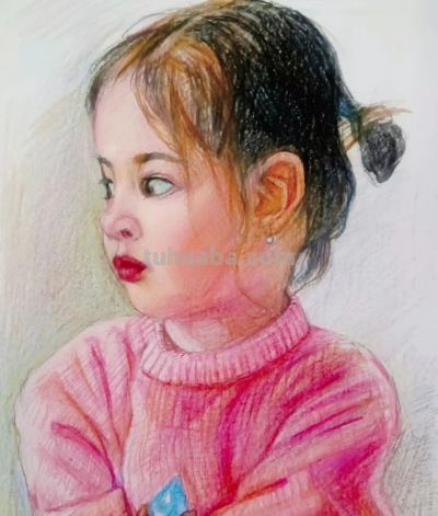 王思忠人物彩铅作品欣赏 - 图画吧TUHUABA