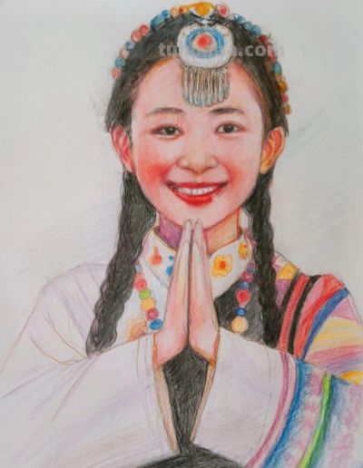 王思忠人物彩铅作品欣赏 - 图画吧TUHUABA