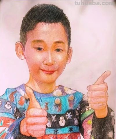 王思忠人物彩铅作品欣赏 - 图画吧TUHUABA