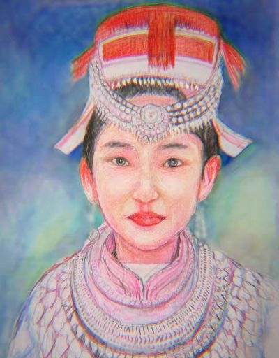 王思忠人物彩铅作品欣赏 - 图画吧TUHUABA