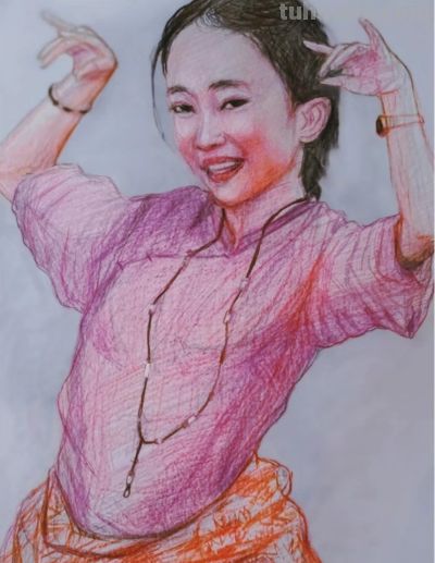 王思忠人物彩铅作品欣赏 - 图画吧TUHUABA