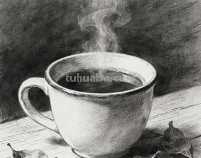 素描：咖啡｜烟台中小学生“才艺秀”作品选登 - 今日头条