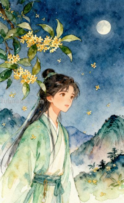 水彩插画‖人闲桂花落,夜静春山空,月出惊山鸟,时鸣春涧中 - 今日头条 水彩插画‖人闲桂花落,夜静春山空,月出惊山鸟,时鸣春涧中 - 图画吧TUHUABA