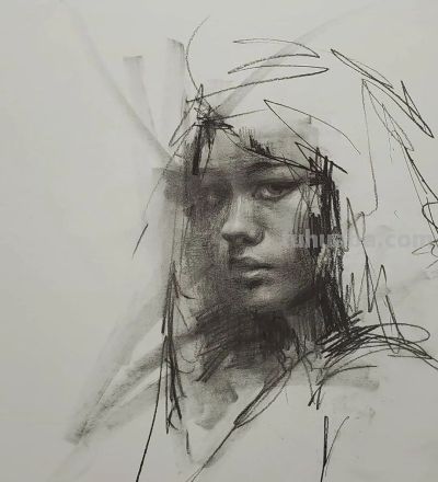 粗狂与细腻结合的素描作品 - 图画吧TUHUABA