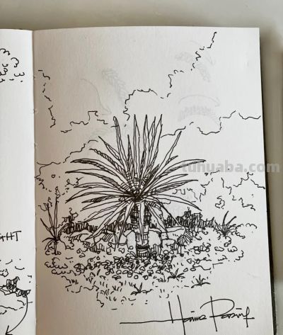 一组钢笔速写风景，从最简单的地方开始 - 图画吧TUHUABA