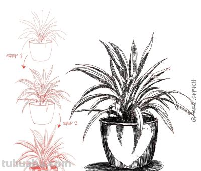 一组钢笔速写风景，从最简单的地方开始 - 图画吧TUHUABA