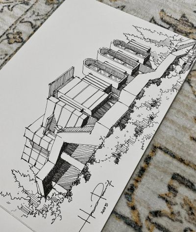 一组钢笔速写风景，从最简单的地方开始 - 图画吧TUHUABA