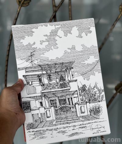 一组钢笔速写风景，从最简单的地方开始 - 图画吧TUHUABA