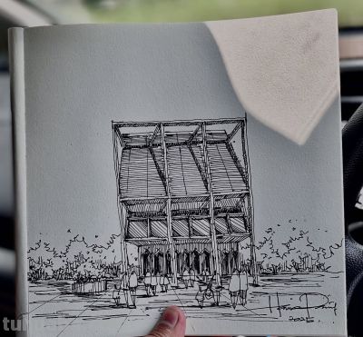 一组钢笔速写风景，从最简单的地方开始 - 图画吧TUHUABA