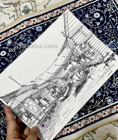 一组钢笔速写风景，从最简单的地方开始 - 图画吧TUHUABA