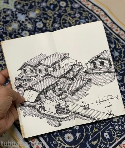 一组钢笔速写风景，从最简单的地方开始 - 图画吧TUHUABA