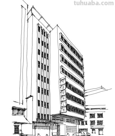 一组钢笔速写风景，从最简单的地方开始 - 图画吧TUHUABA