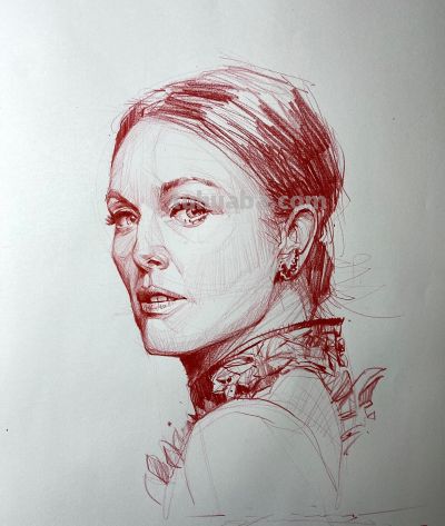 真是服气了！她的速写头像看着真简单，真帅 - 图画吧TUHUABA