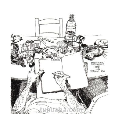 每日一画，随手一幅速写作品，太有生活了！ - 图画吧TUHUABA