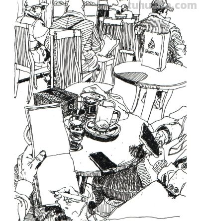 每日一画，随手一幅速写作品，太有生活了！ - 图画吧TUHUABA