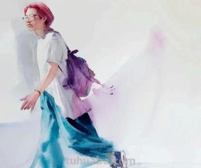 流光溢彩｜Eudes Correia水彩画人物速写作品欣赏 - 图画吧TUHUABA