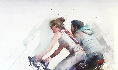 流光溢彩｜Eudes Correia水彩画人物速写作品欣赏 - 图画吧TUHUABA