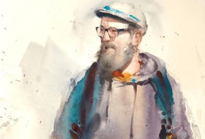 流光溢彩｜Eudes Correia水彩画人物速写作品欣赏 - 图画吧TUHUABA