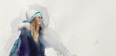 流光溢彩｜Eudes Correia水彩画人物速写作品欣赏 - 图画吧TUHUABA