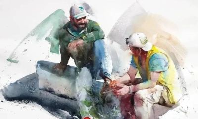 流光溢彩｜Eudes Correia水彩画人物速写作品欣赏 - 图画吧TUHUABA