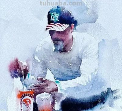 流光溢彩｜Eudes Correia水彩画人物速写作品欣赏 - 图画吧TUHUABA